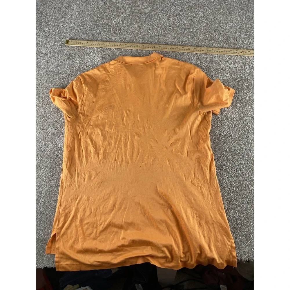 Polo Ralph Lauren Soft Cotton Pima Interlock Polo Orange Mens XXL Flesh Pony